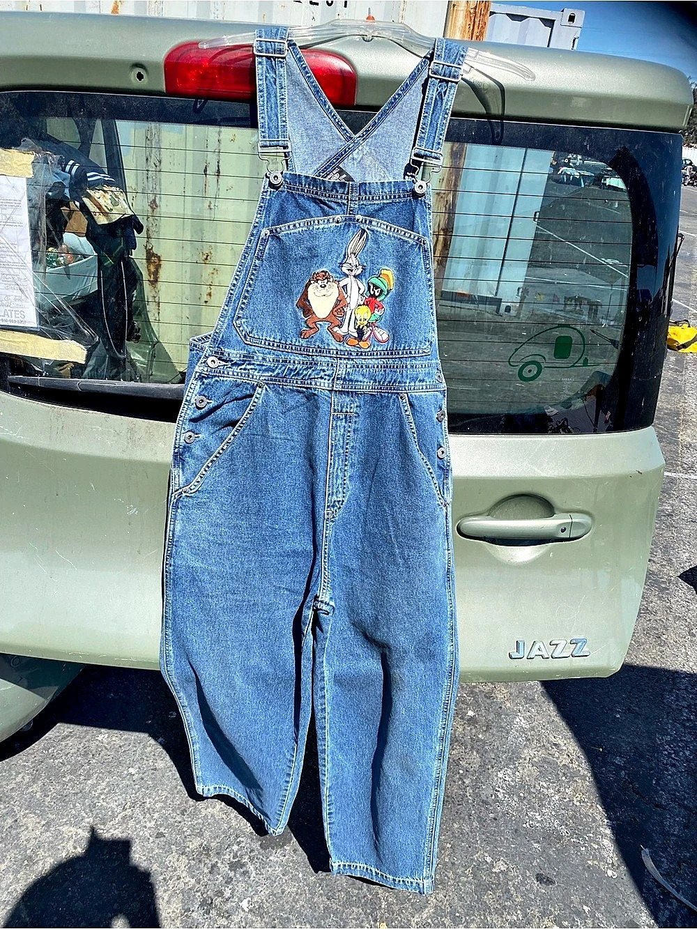 Warner Bros. Looney Tunes overalls. Denim Overalls Blue adult size S NWT